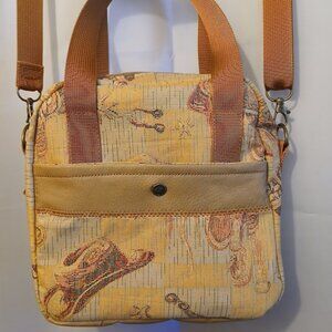 New Western Cowgirl Saddle Double handle Satchel Purse Shoulder Bag Brown Rust